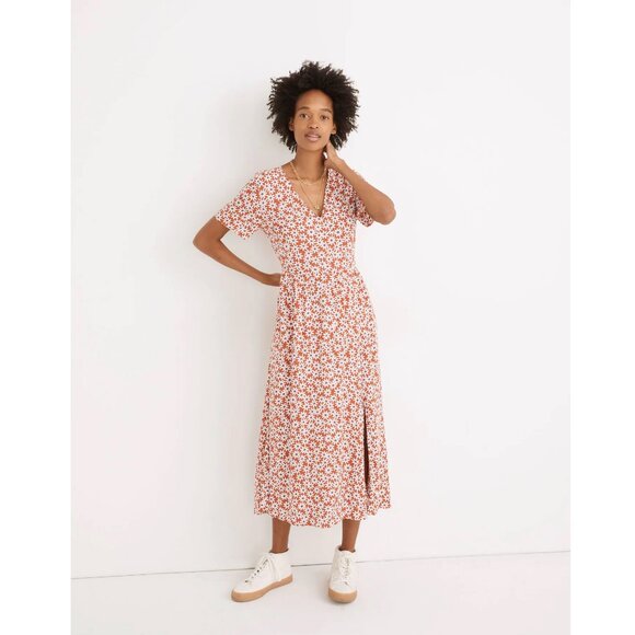 Madewell Clara Midi Dress in Falling Daisies Medium - Picture 1 of 14